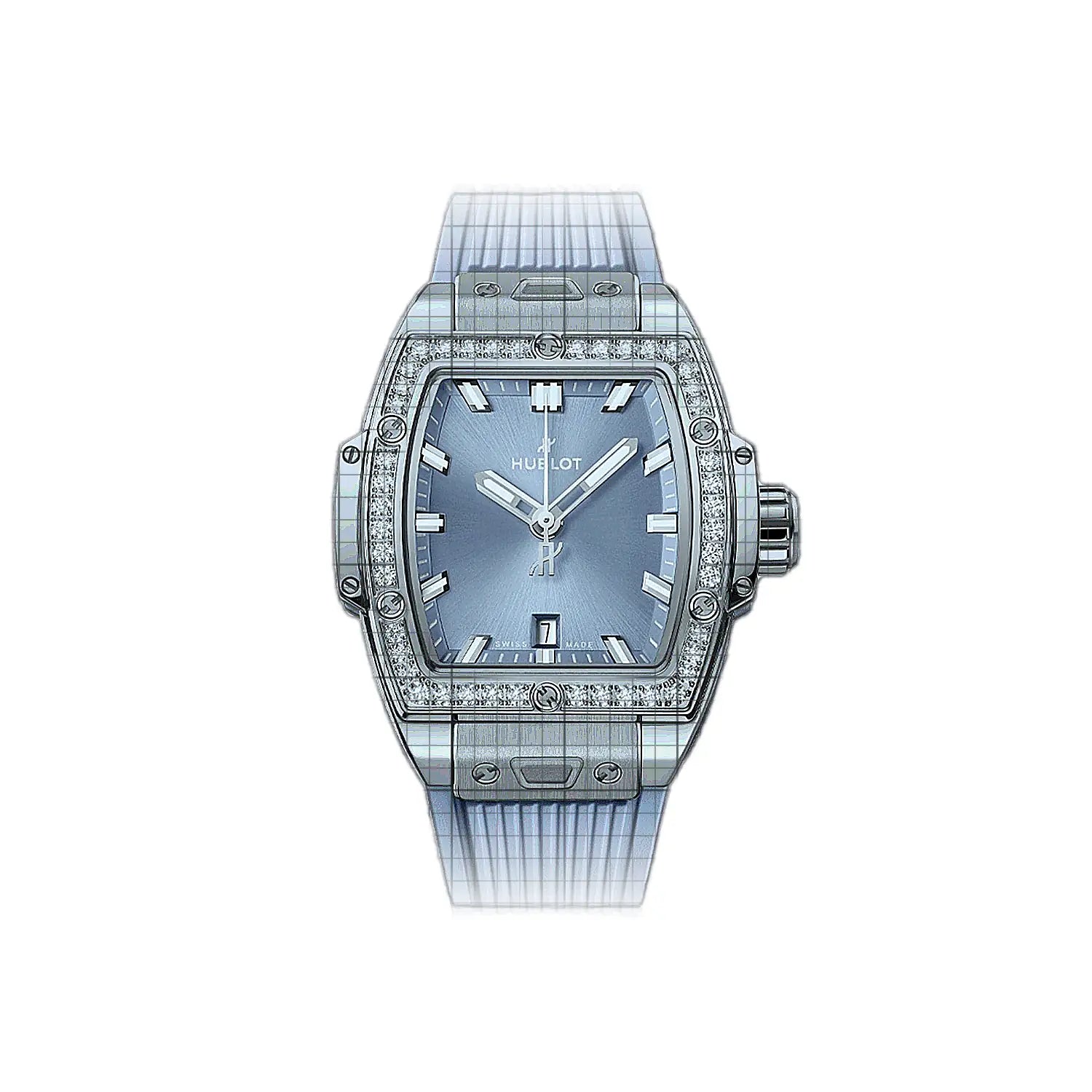 Hublot Spirit of Big Bang Steel Coal Blue Diamonds 32 mm 682SX717BRX1204