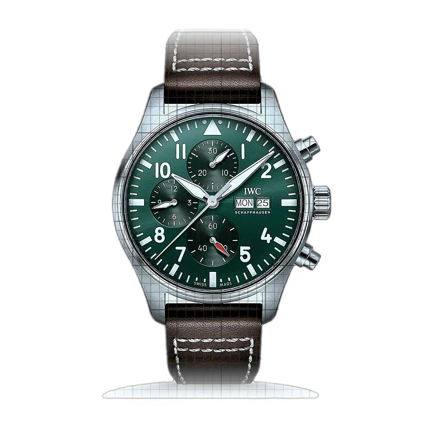 IWC Pilot's Watch Chronograph IW378005 Green Dial Stainless steel 43mm Watch