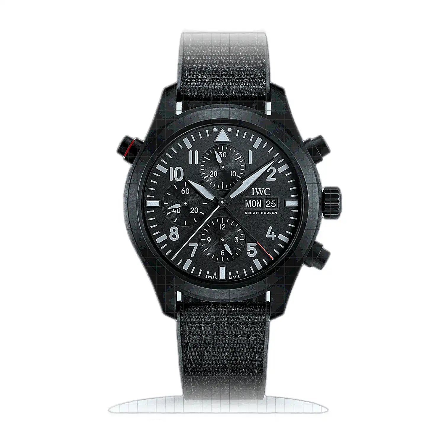 IWC Pilot's Watch Double Chronograph TOP GUN Ceratanium IW371815 Black Dial Ceramic, titanium 44mm Watch