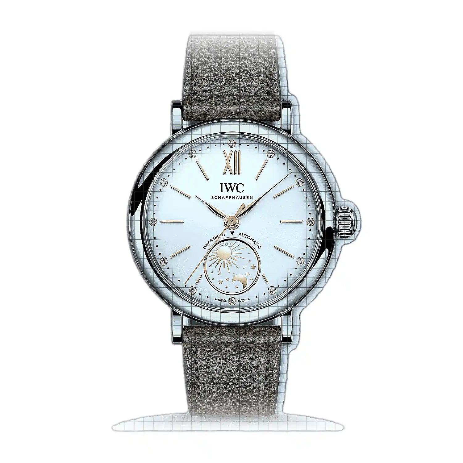 IWC Portofino Automatic Day & Night 34 IW459801 White Dial Stainless steel 34mm Watch
