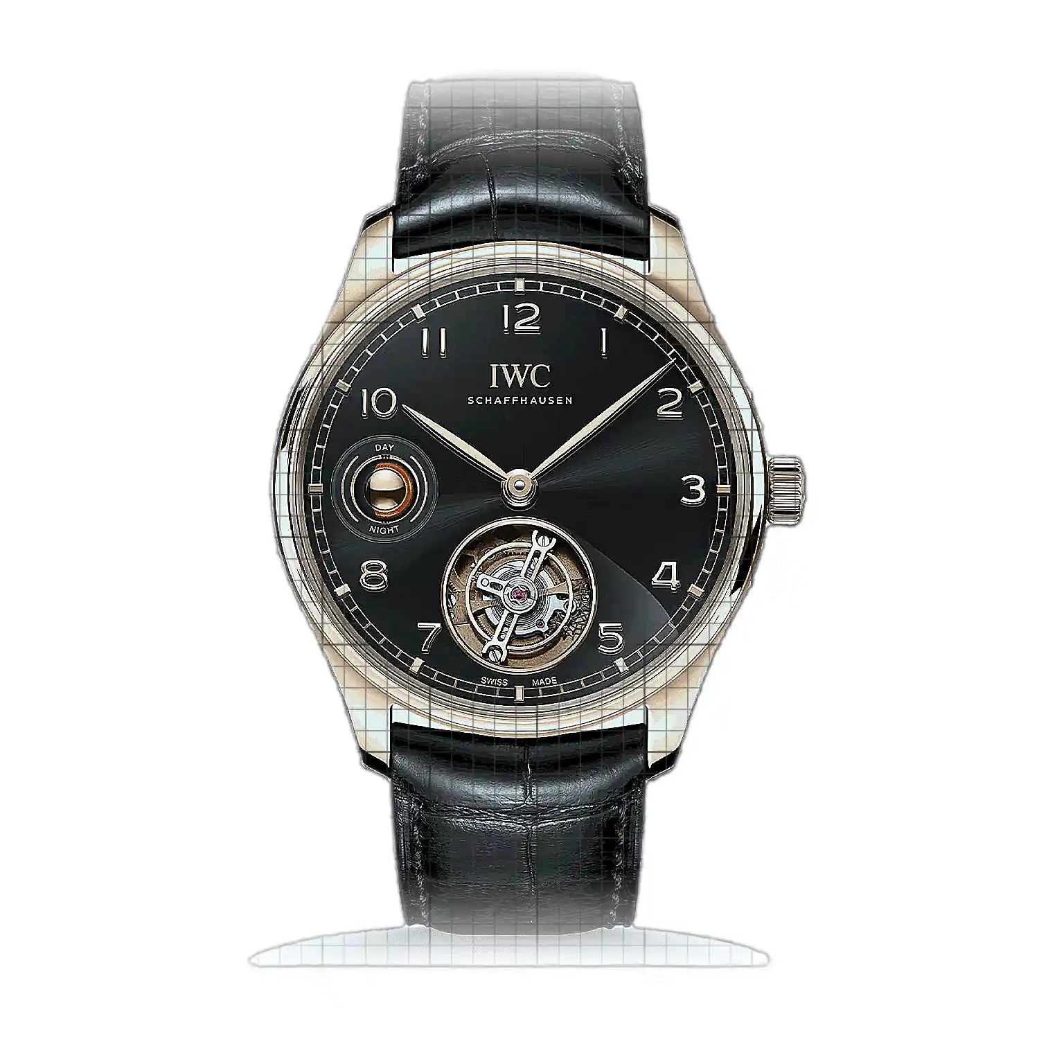 IWC Portugieser Hand-Woud Tourbillon Day & Night IW545901 Black Dial Yellow gold 42mm Watch