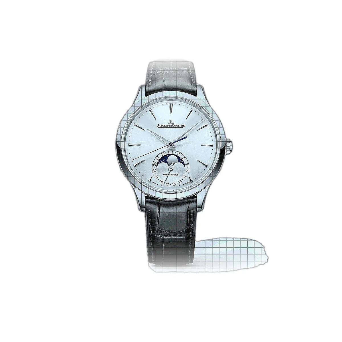 Jaeger-LeCoultre Master Ultra Thin 1248421 Horloge met zilveren wijzerplaat, roestvrij staal, 36 mm