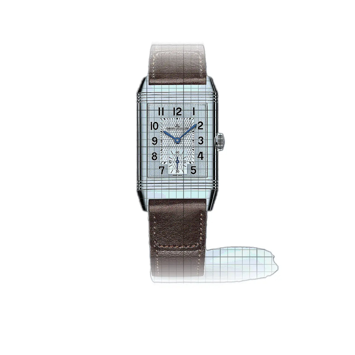 Jaeger-LeCoultre Reverso 2458422 Horloge met zilveren wijzerplaat, roestvrij staal, 43 mm