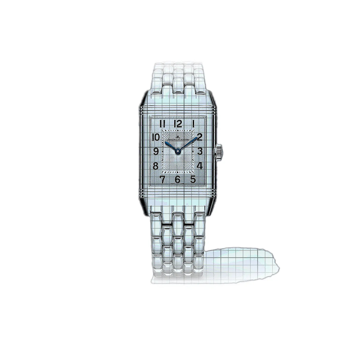 Jaeger-LeCoultre Reverso 2588120 met zilveren wijzerplaat en roestvrijstalen kast 40mm Horloge