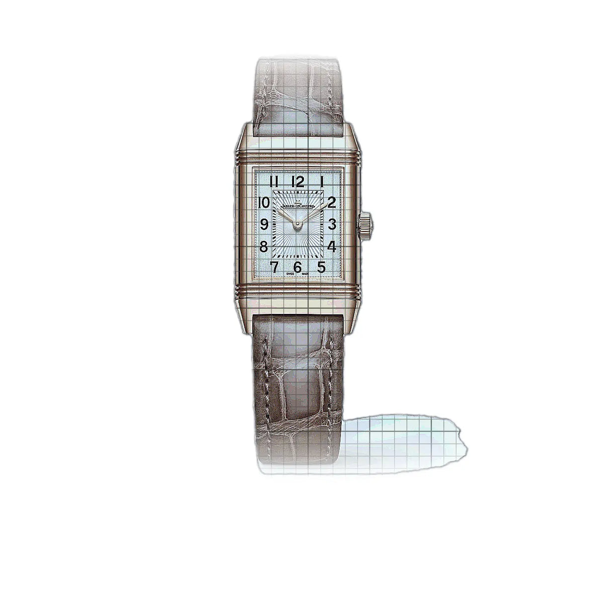Jaeger-LeCoultre Reverso 2602542 Horloge met zilveren wijzerplaat en roségouden kast, 36 mm