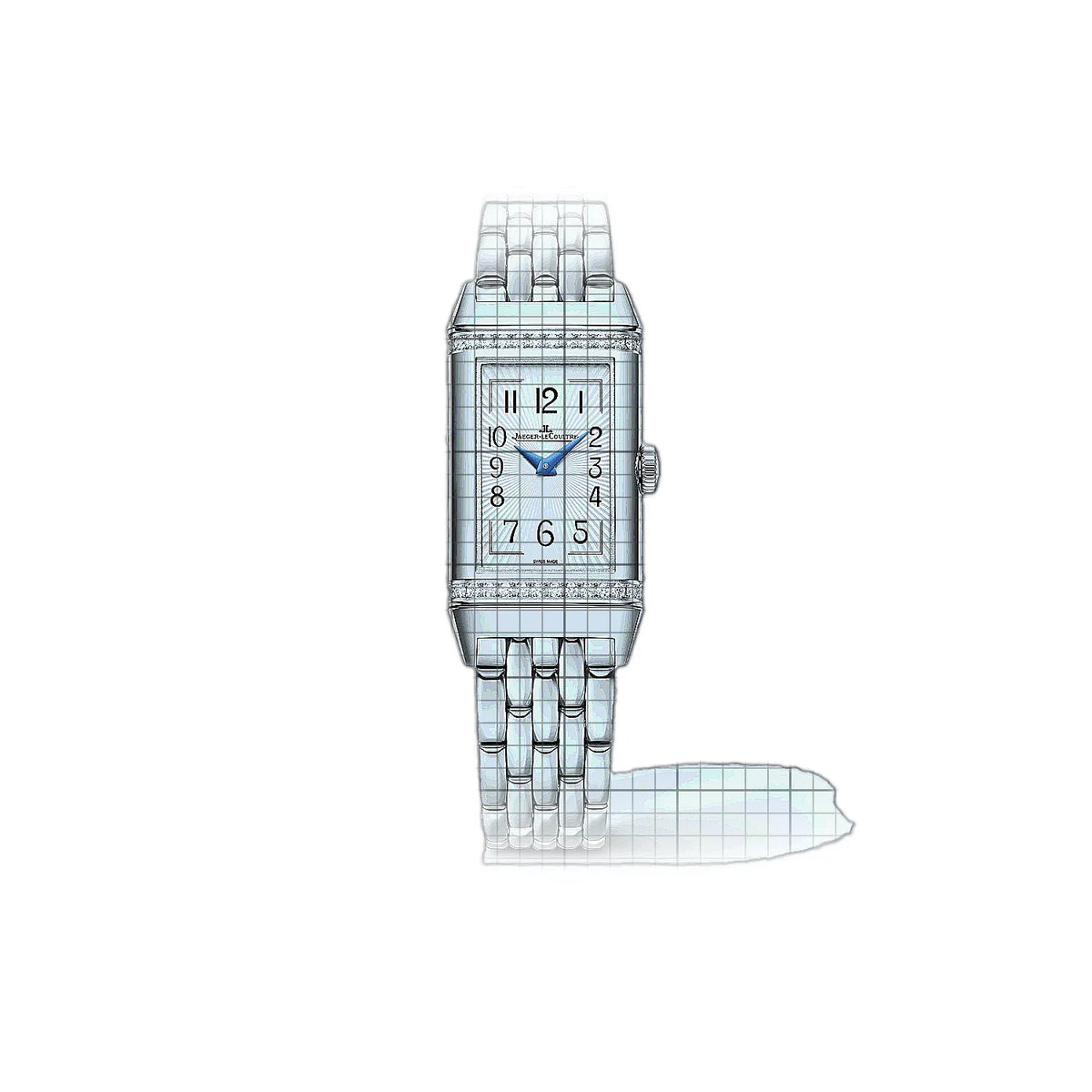 Montre Jaeger-LeCoultre Reverso 3348120, cadran argenté, acier inoxydable 40mm