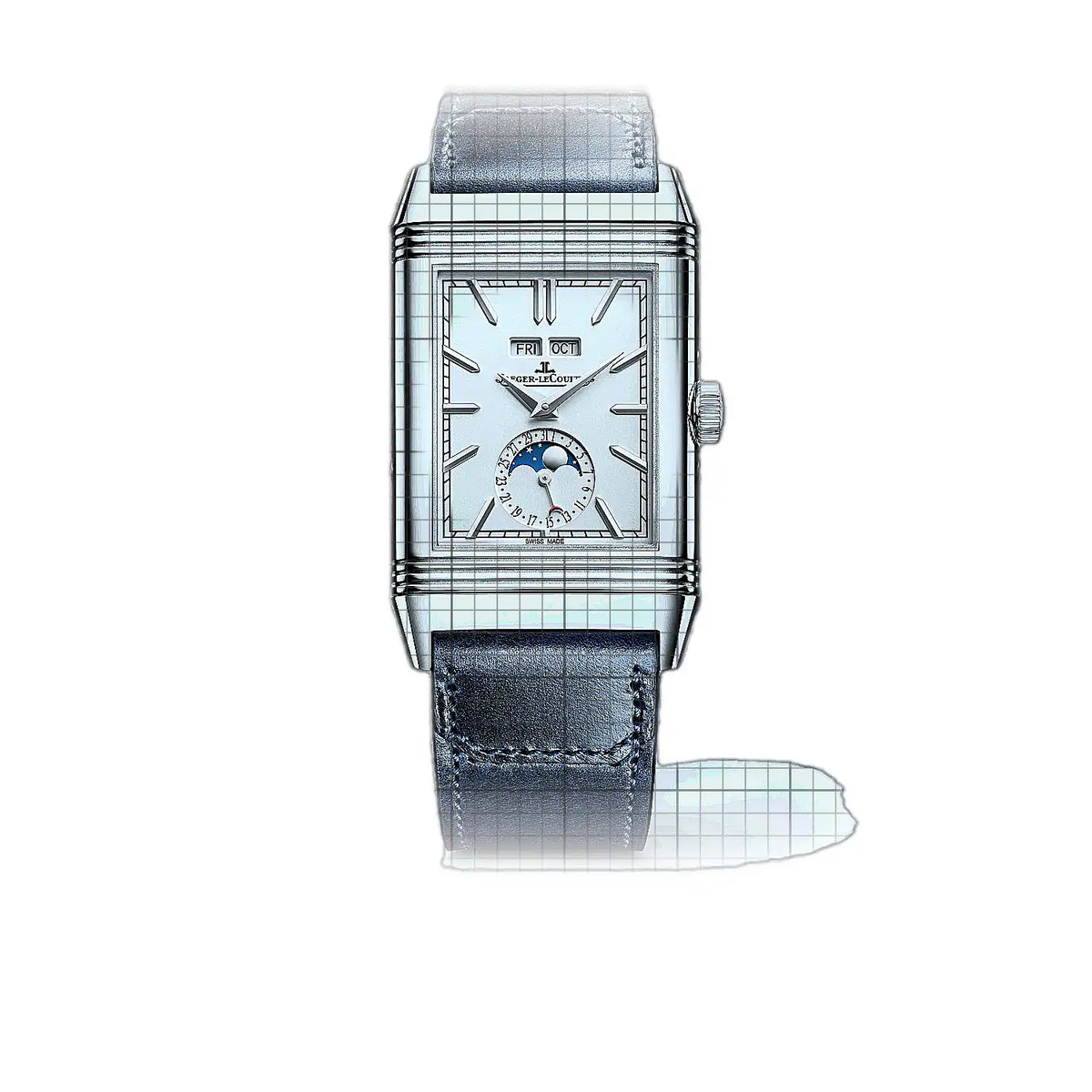 Jaeger-LeCoultre Reverso 3918420 Blue Dial Stainless steel 50mm Watch