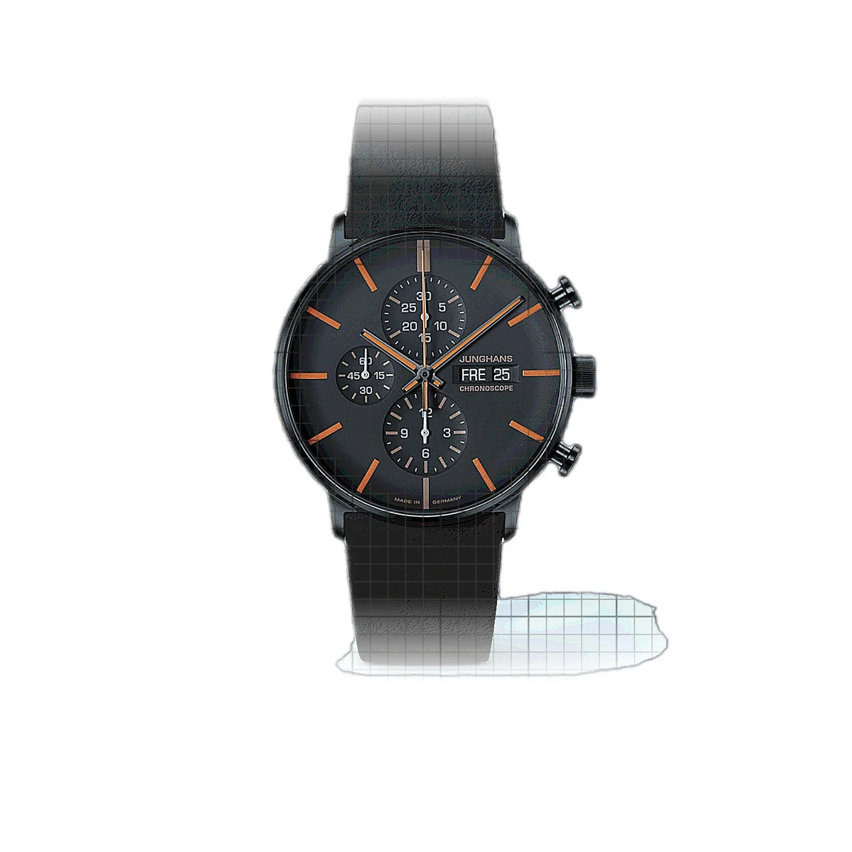 Junghans Form 027/4370.02 Black Dial Stainless steel 42mm Watch