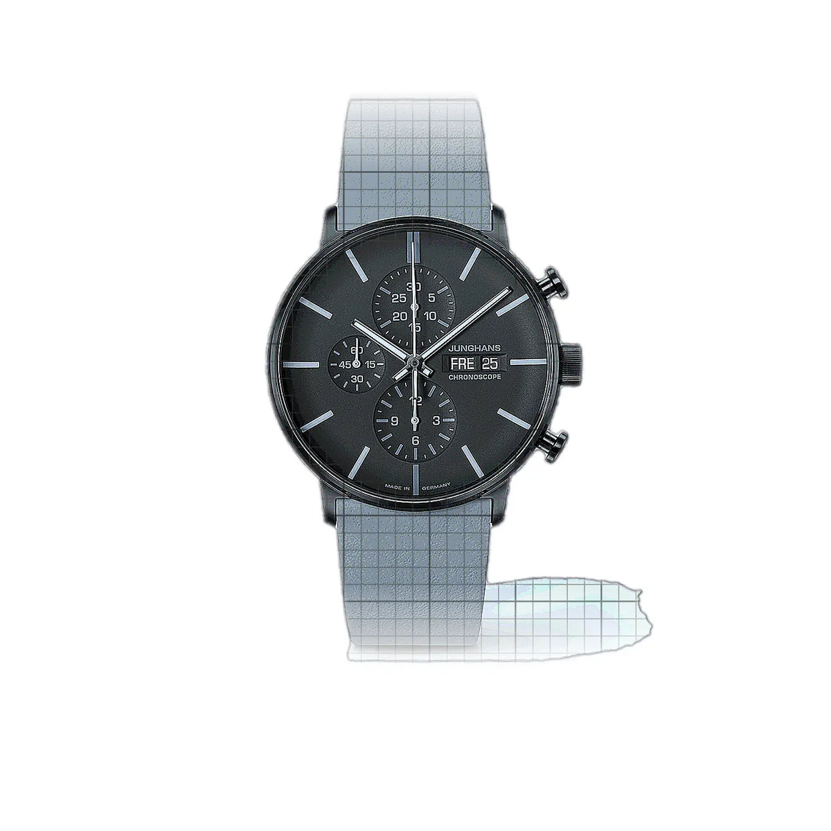 Montre Junghans Form 027/4371 Noir Cadran en acier inoxydable, 42 mm