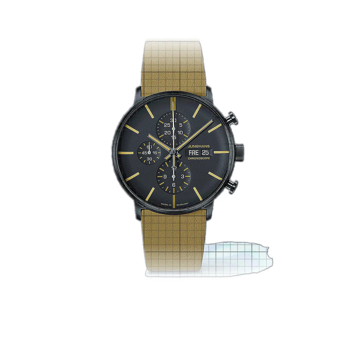 Montre Junghans Form 027/4372 Noir, cadran, acier inoxydable, 42 mm
