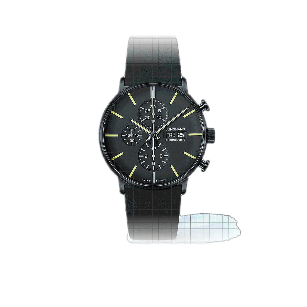 Junghans Form 027/4473.02 Black Dial Stainless steel 42mm Watch