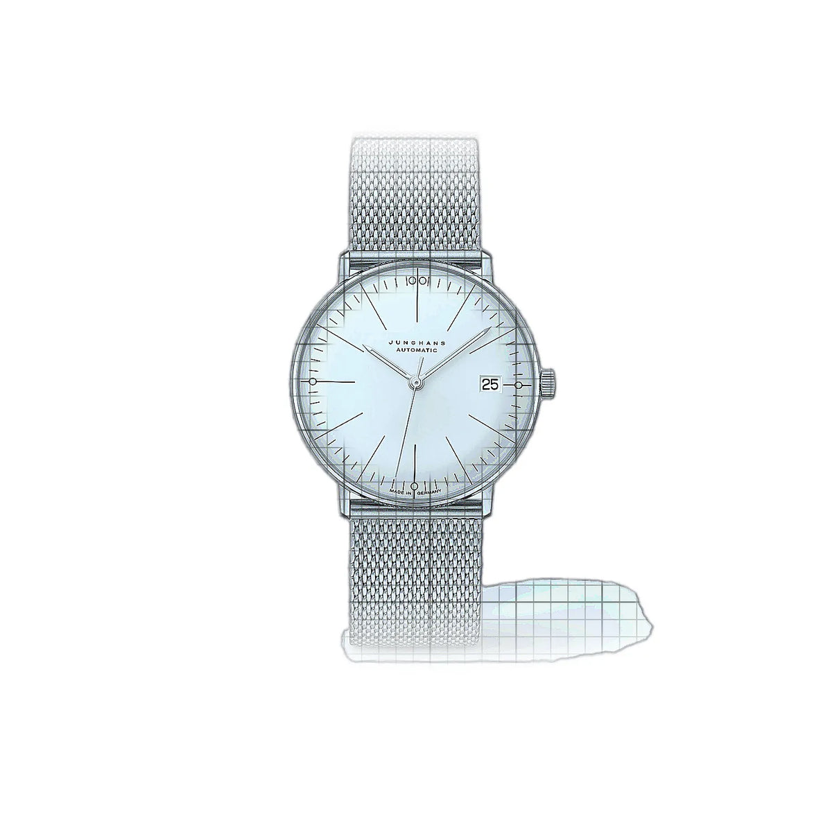 Junghans Max Bill 027/4106.46 Silver Dial Stainless steel 34mm Watch