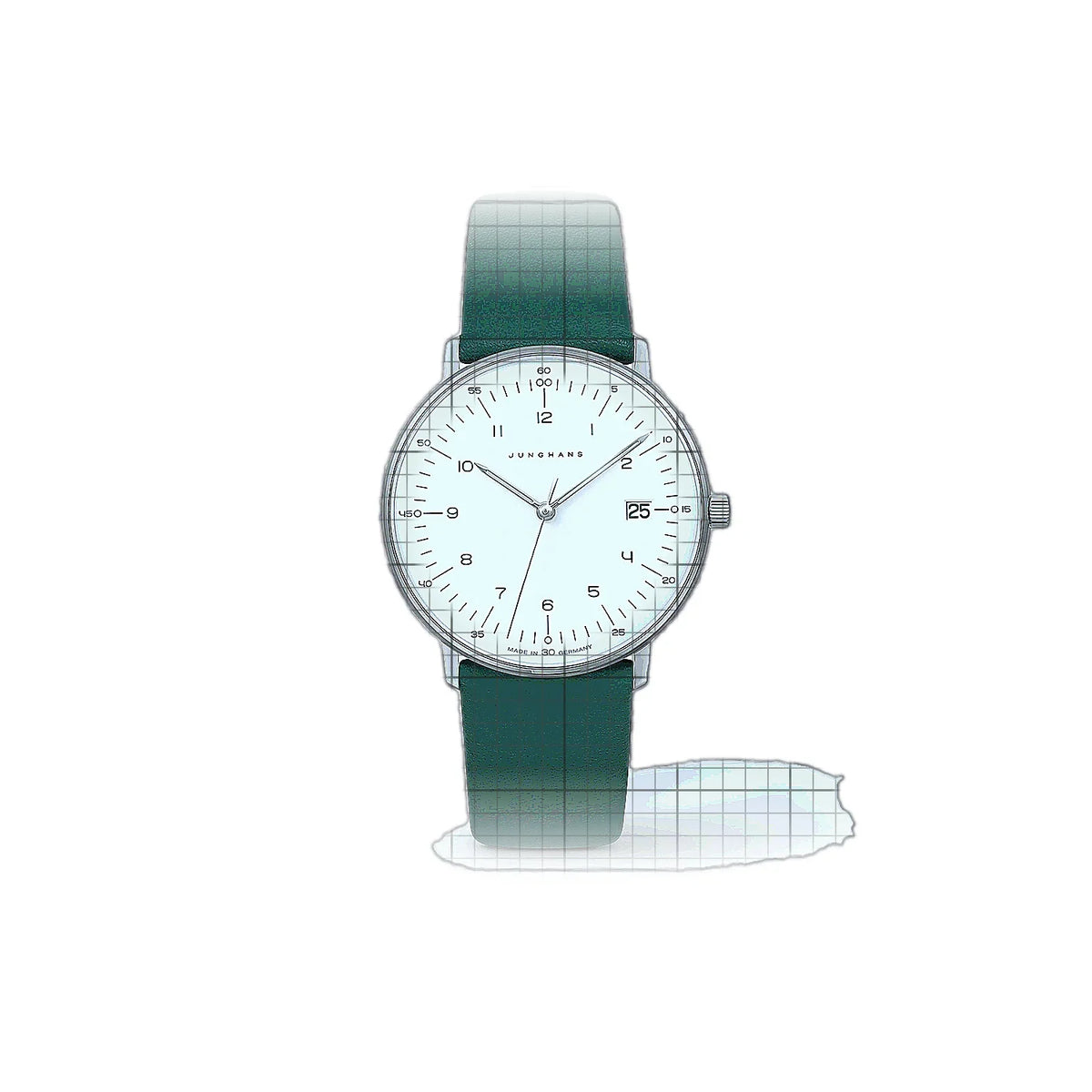 Junghans Max Bill 047/4557.02 White Dial Stainless steel 33mm Watch