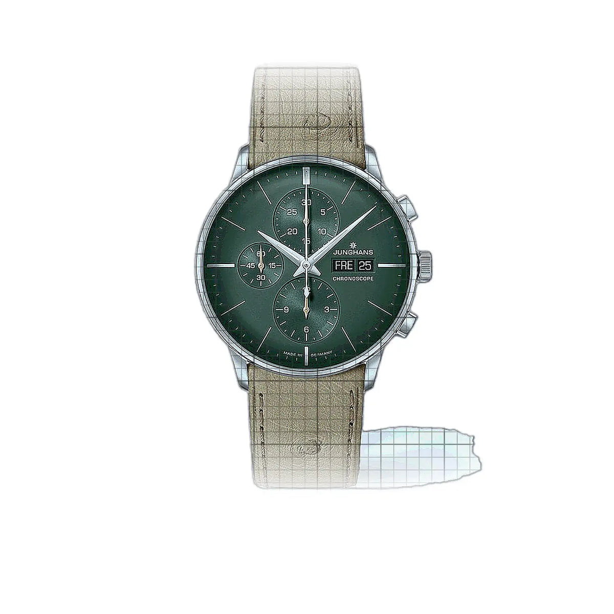 Montre Junghans Meister 027/4222.02 Vert Cadran en acier inoxydable, 41 mm
