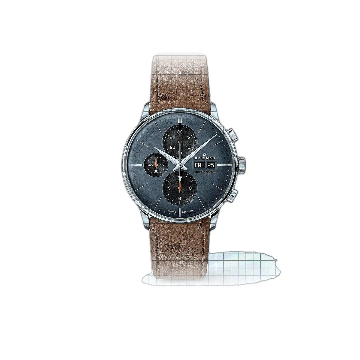 Junghans Meister 027/4224.02 Gris Cadran Acier Inoxydable, Revêtement Pvd Montre de 41 mm