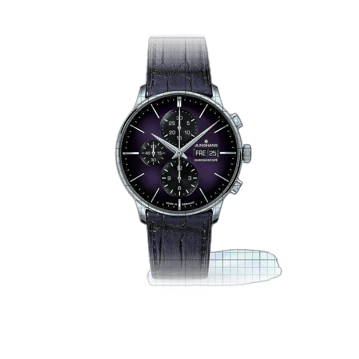 Montre Junghans Meister 027/4621.02 Violet Cadran en acier inoxydable, 41 mm