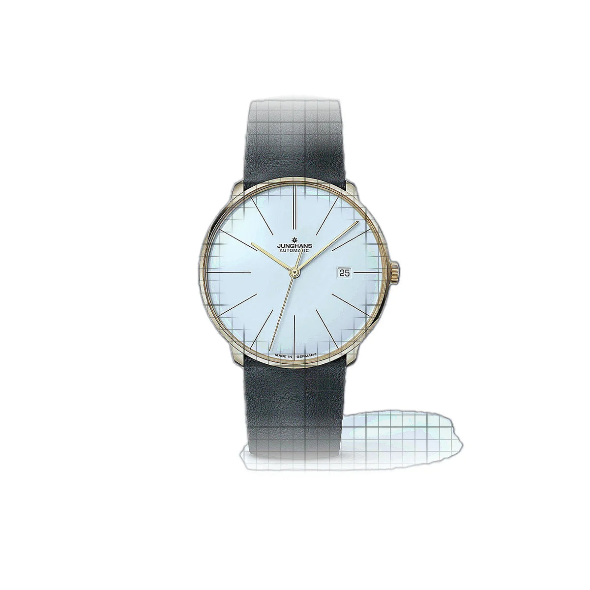 Junghans Meister 027/7150 White Dial Stainless Steel, Yellow gold, PVD coated 40mm Watch