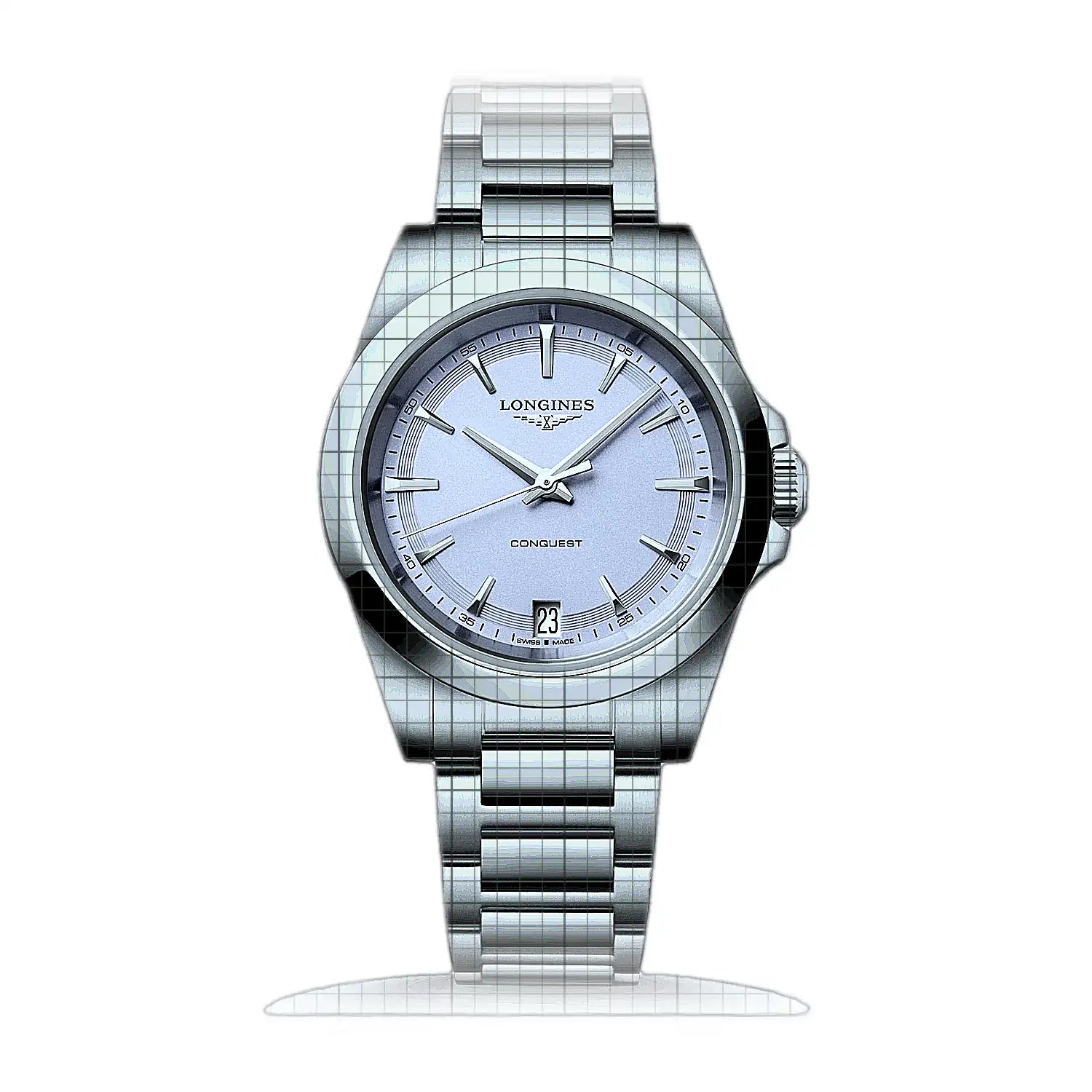 Longines Conquest L3.460.4.02.6 Purple Dial Stainless steel 34mm Watch