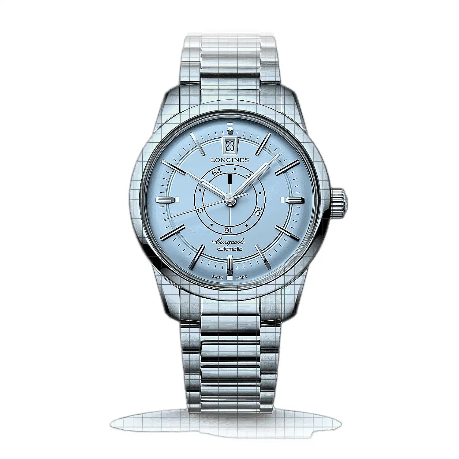 Longines Conquest Heritage Central Power Reserve L1.648.4.92.6 Blue Dial Stainless steel 38mm Watch