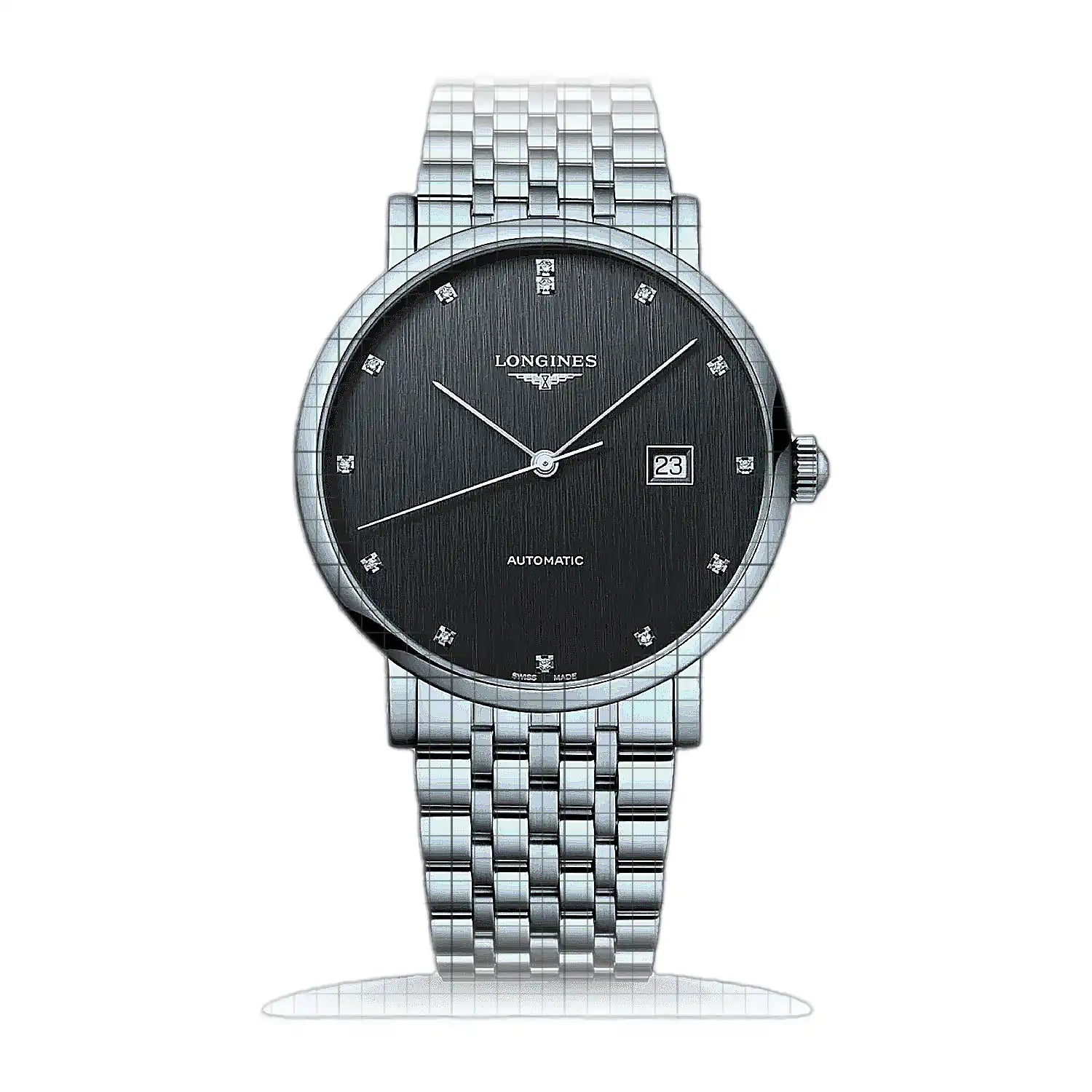 Longines the Longines Elegant Collection 41 L4.911.4.78.6 Black Dial Stainless steel 41mm Watch