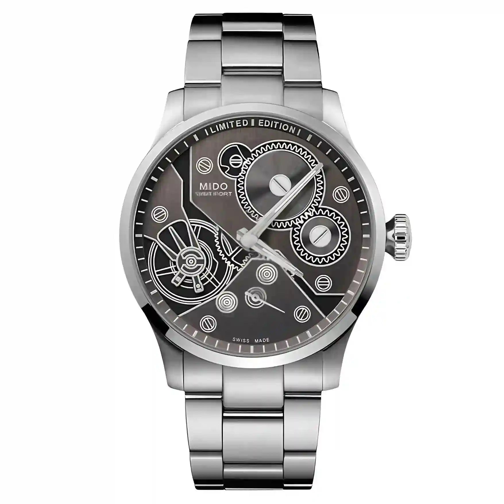 Mido Multifort Manual winding Grey 44mm