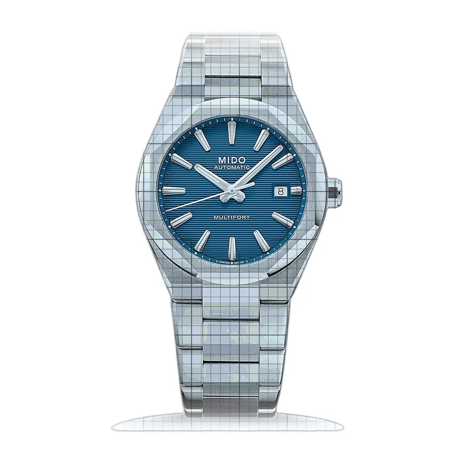 Mido Multifort 8 One Crown M055.507.11.041.00 Blue Dial Stainless steel 40mm Watch