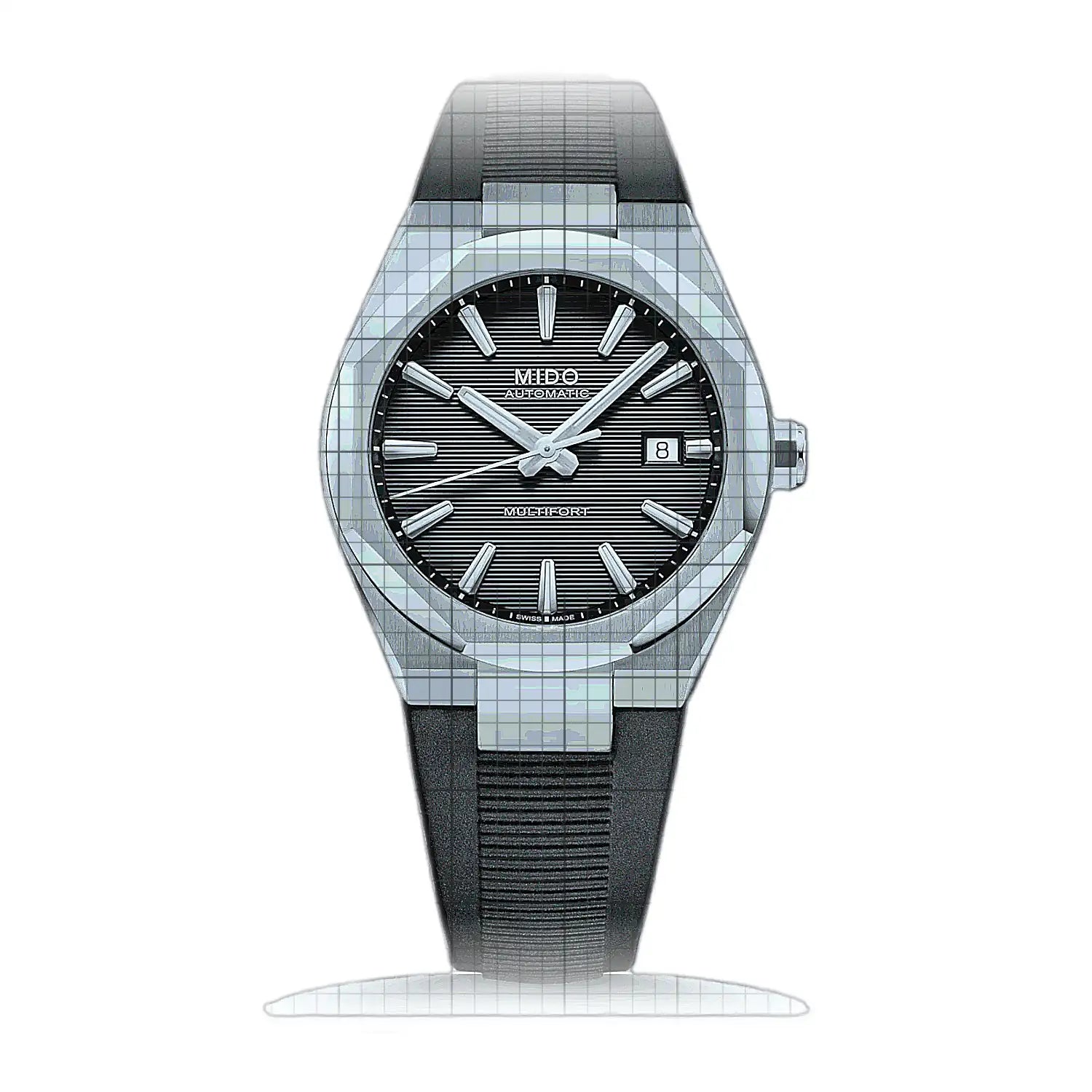 Mido Multifort 8 One Crown M055.507.17.051.00 Black Dial Stainless steel 40mm Watch