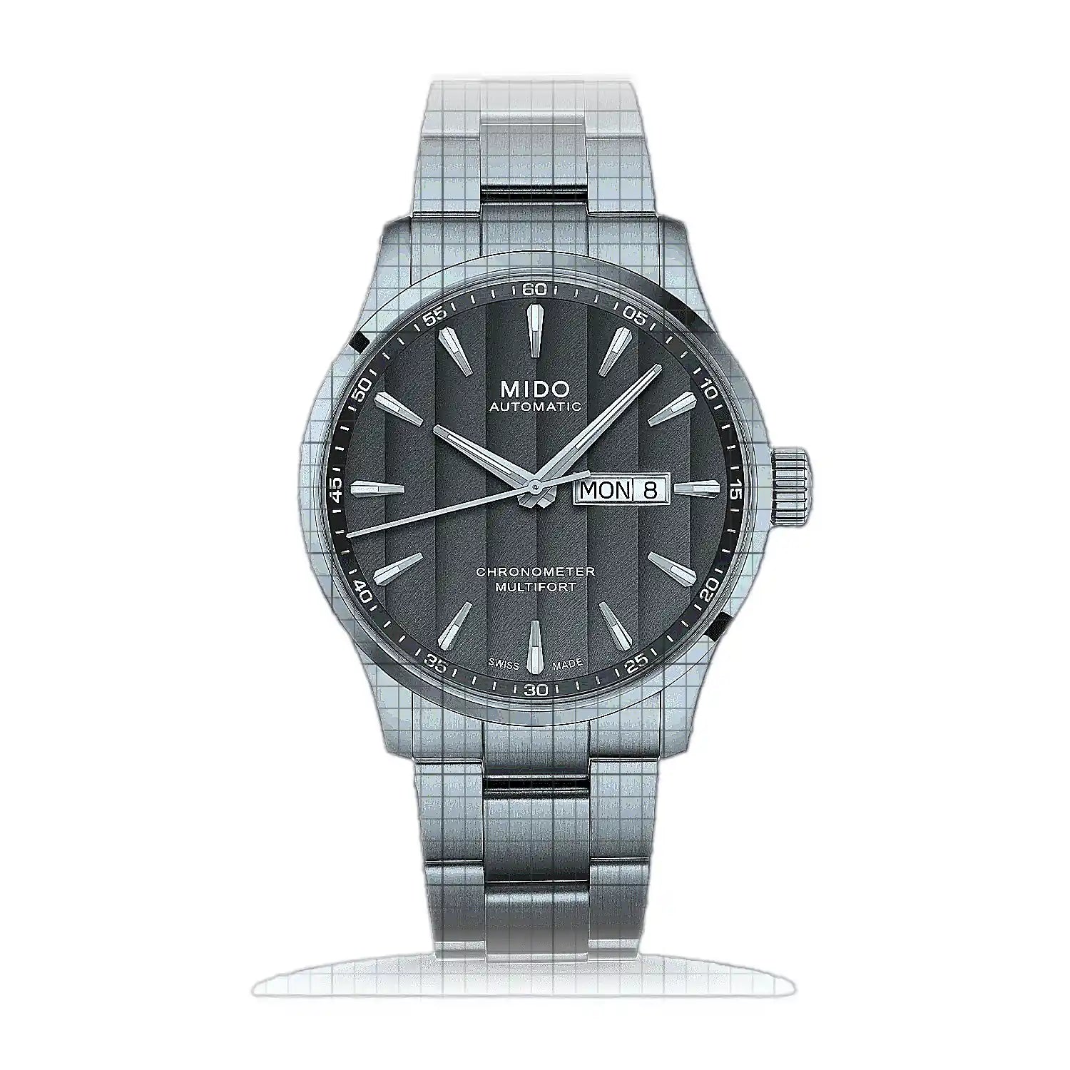 Mido Multifort Chronometer M038.431.11.061.00 Anthracite Dial Stainless steel 42mm Watch