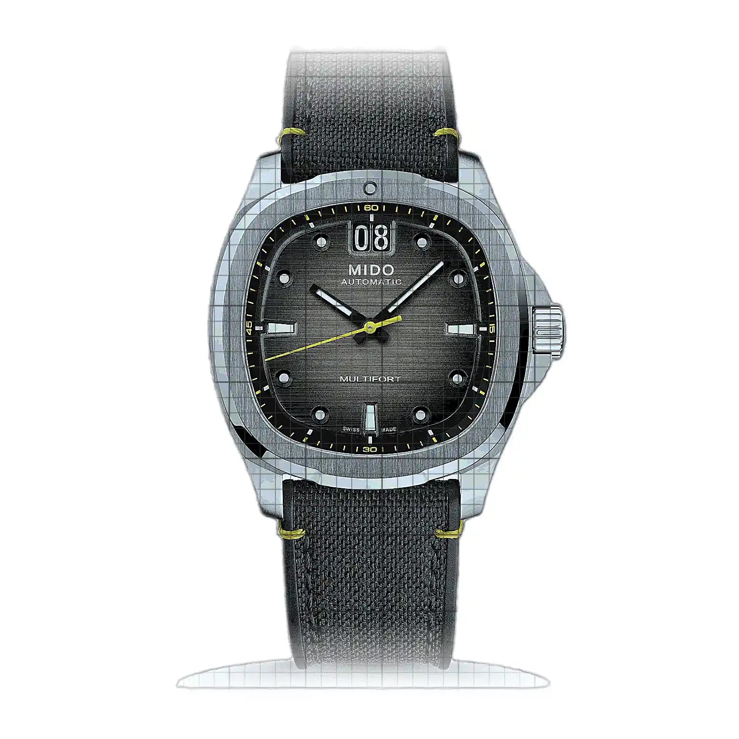 Mido Multifort TV Big Date M049.526.17.081.01 Grey Dial Stainless steel 40mm Watch