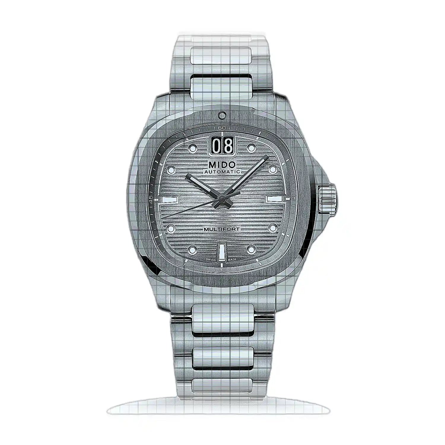 Mido Multifort TV Big Date M049.526.44.081.00 Grey Dial Titanium 40mm Watch