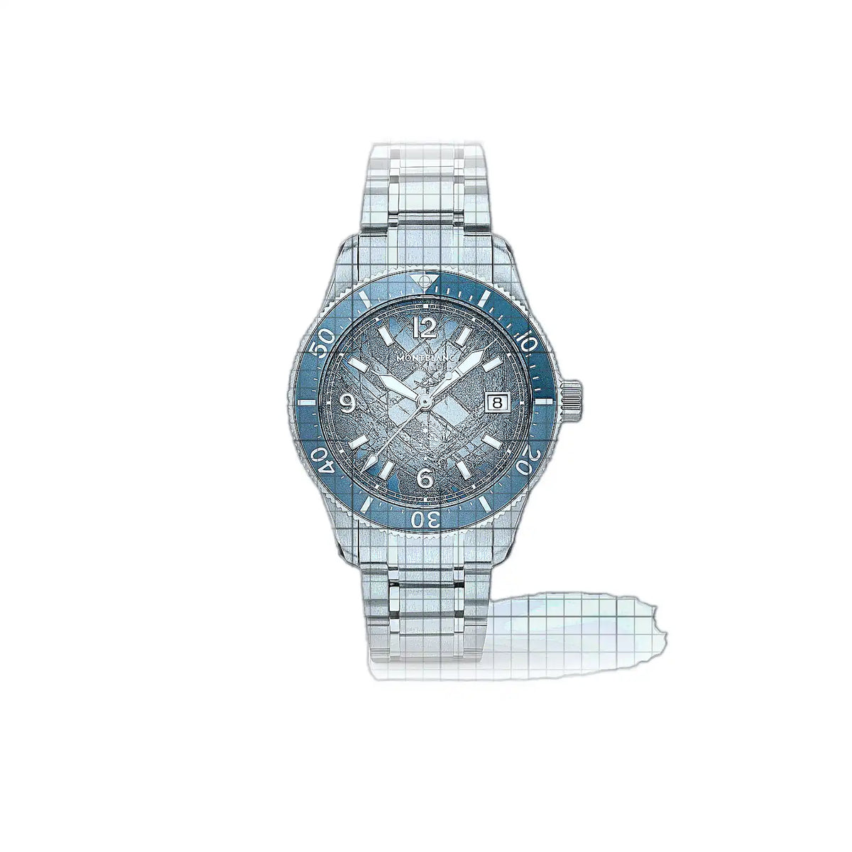 Montblanc 1858 MB134022 Blue Dial Stainless steel 38mm Watch