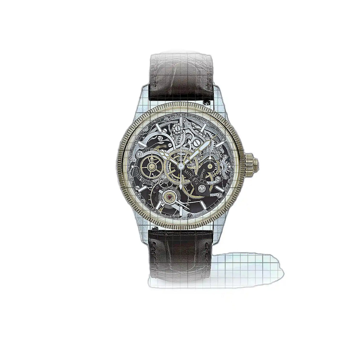 Montblanc 1858 MB134281 Skeleton Dial Stainless steel 43mm Watch