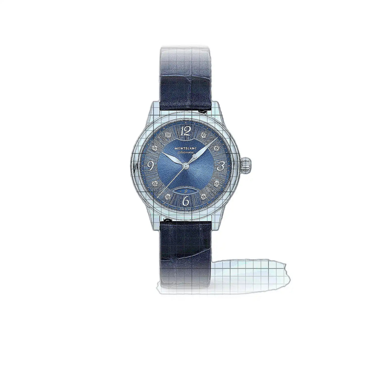 Montblanc Bohème MB133306 Horloge met blauwe wijzerplaat, roestvrij staal, 30 mm