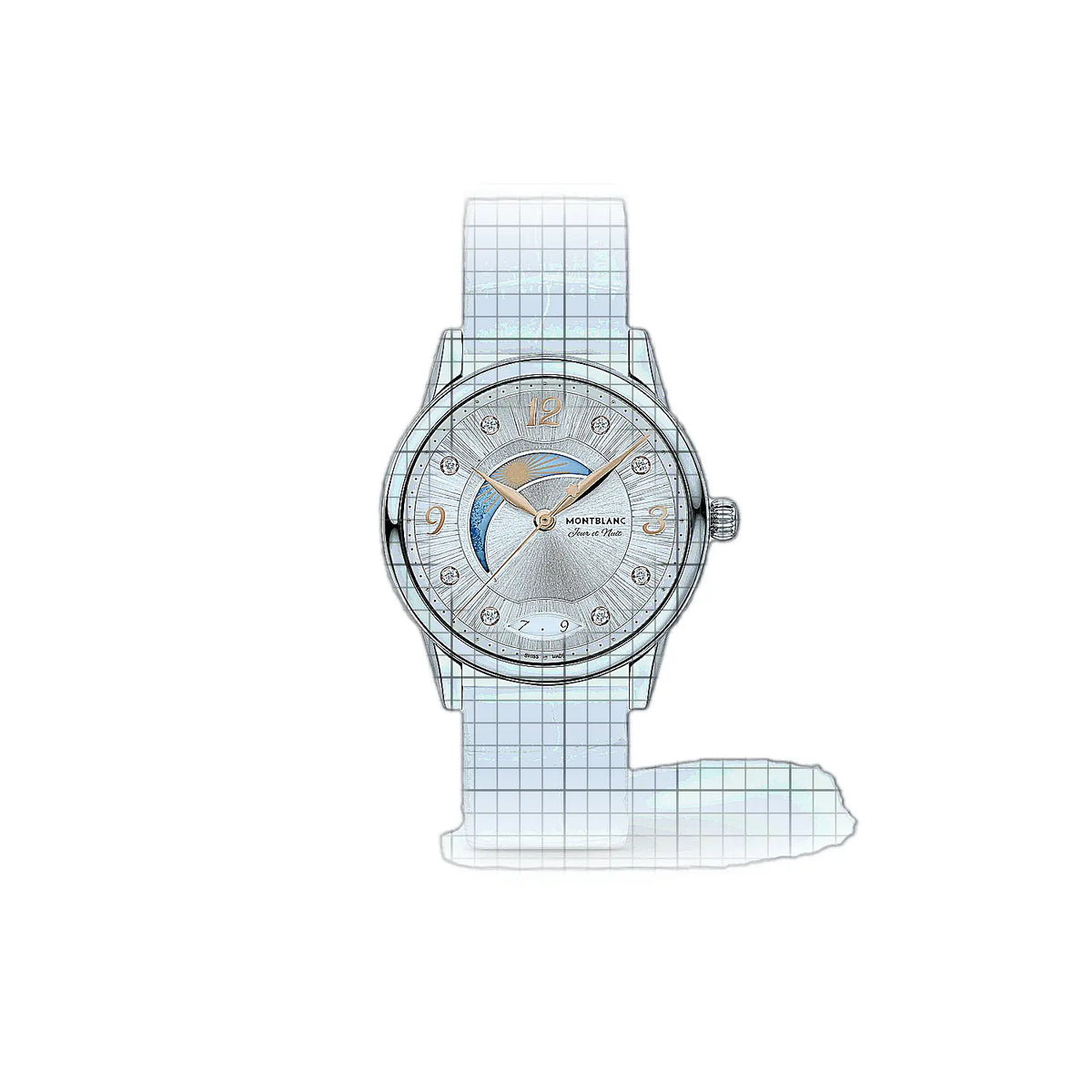 Montblanc Bohème MB133335 Silber Zifferblatt aus Edelstahl, 34 mm Uhr