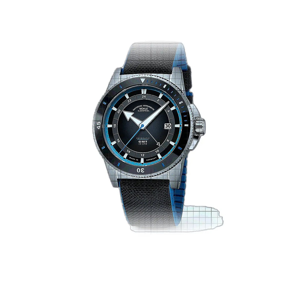 Mühle Glashütte Mühle-Glashütte Neuheiten M1-52-13-200-CK Black Dial Stainless steel 43mm Watch