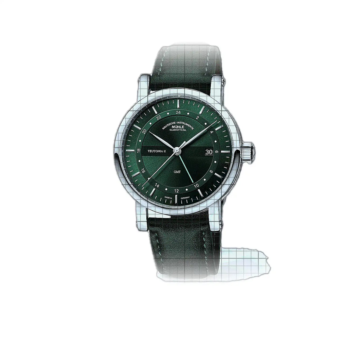 Mühle Glashütte Teutonia M1-33-96-200-LB-II Green Dial Stainless steel 41mm Watch