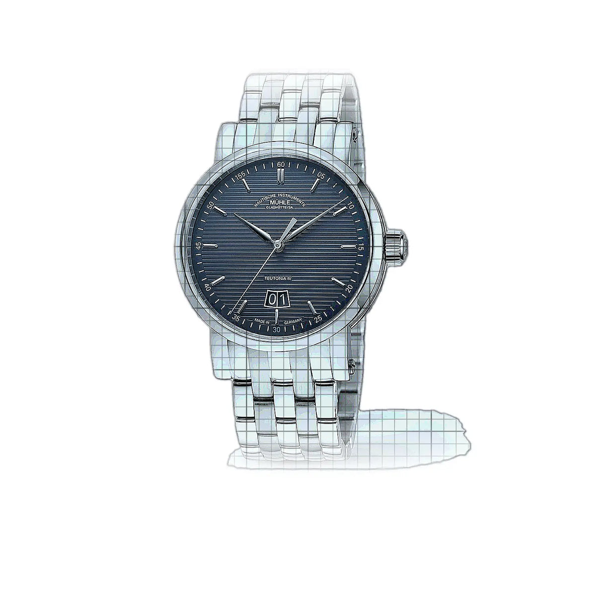 Mühle Glashütte Teutonia M1-44-75-1994-MB Blue Dial Stainless steel 41mm Watch