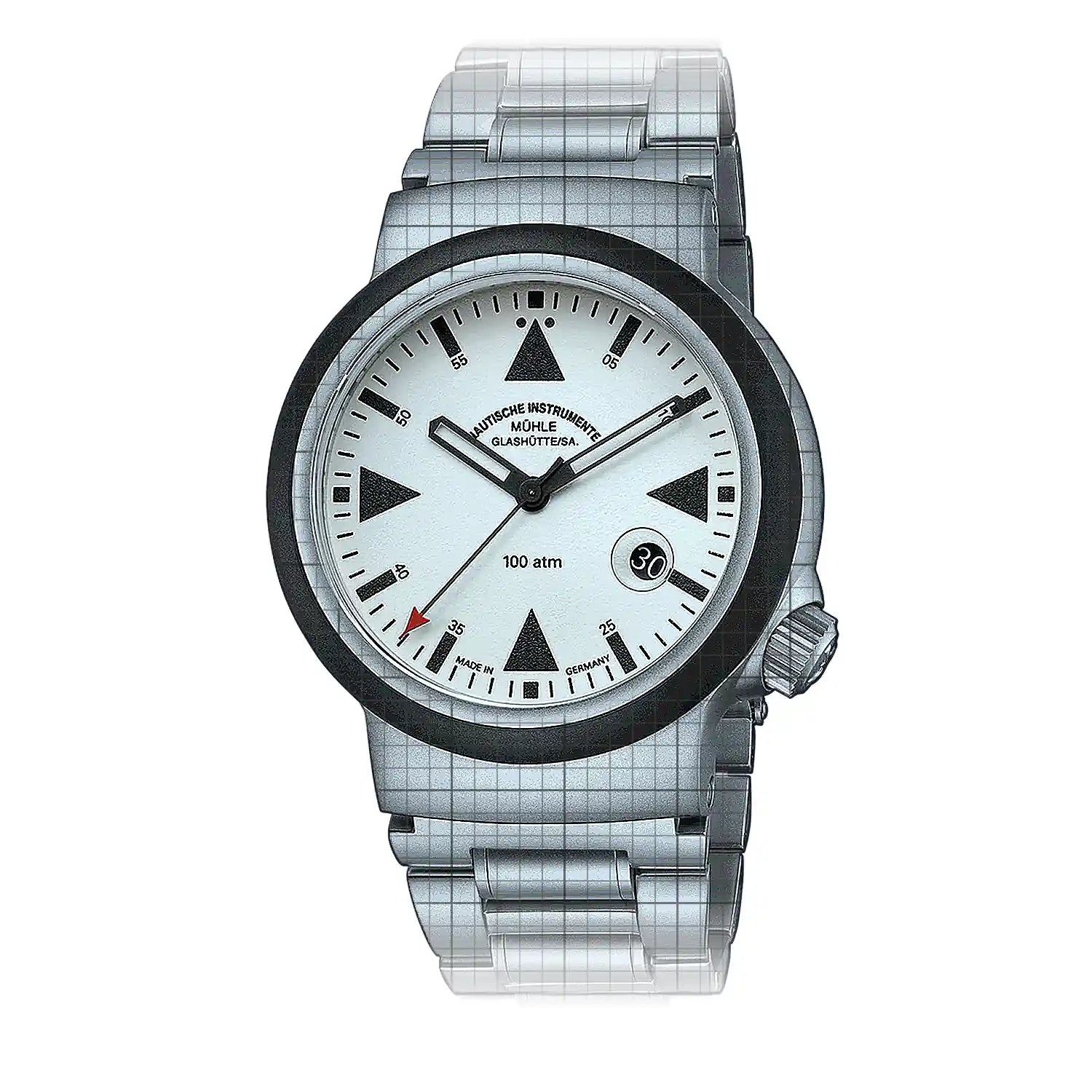 Mühle Glashütte S.A.R. Rescue-Timer LUMEN Cream 42 mm