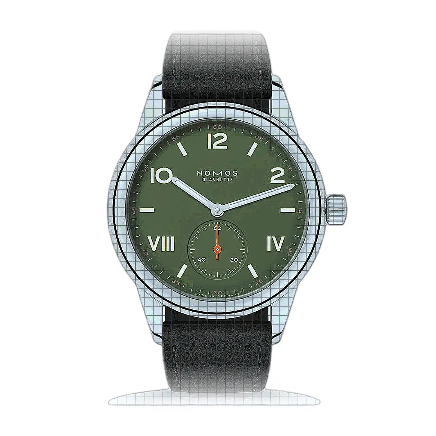 Nomos Glashutte Club Campus 707.GB Green Dial Stainless steel 36mm Watch