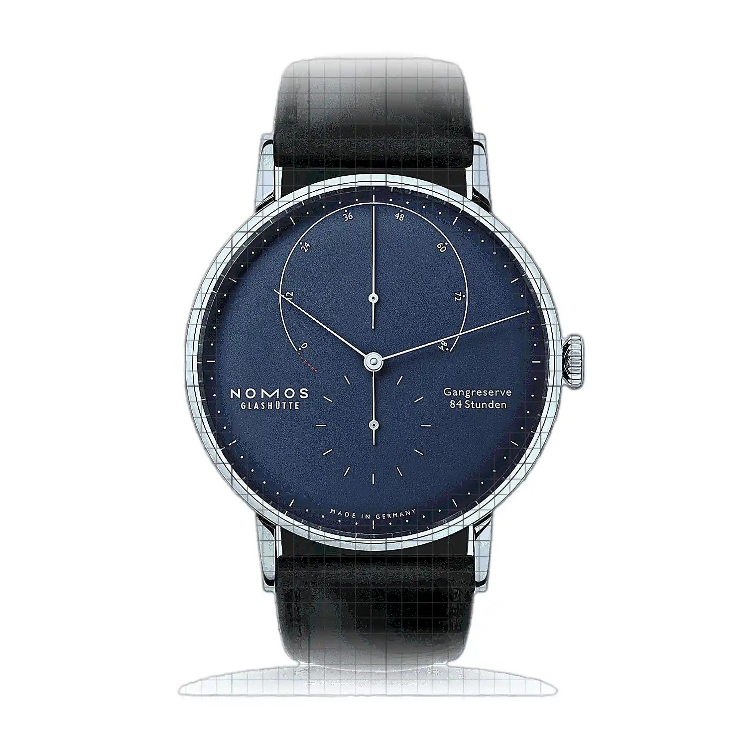 Nomos Glashutte Lambda Deep blue 935 Blue Dial White gold 42mm Watch
