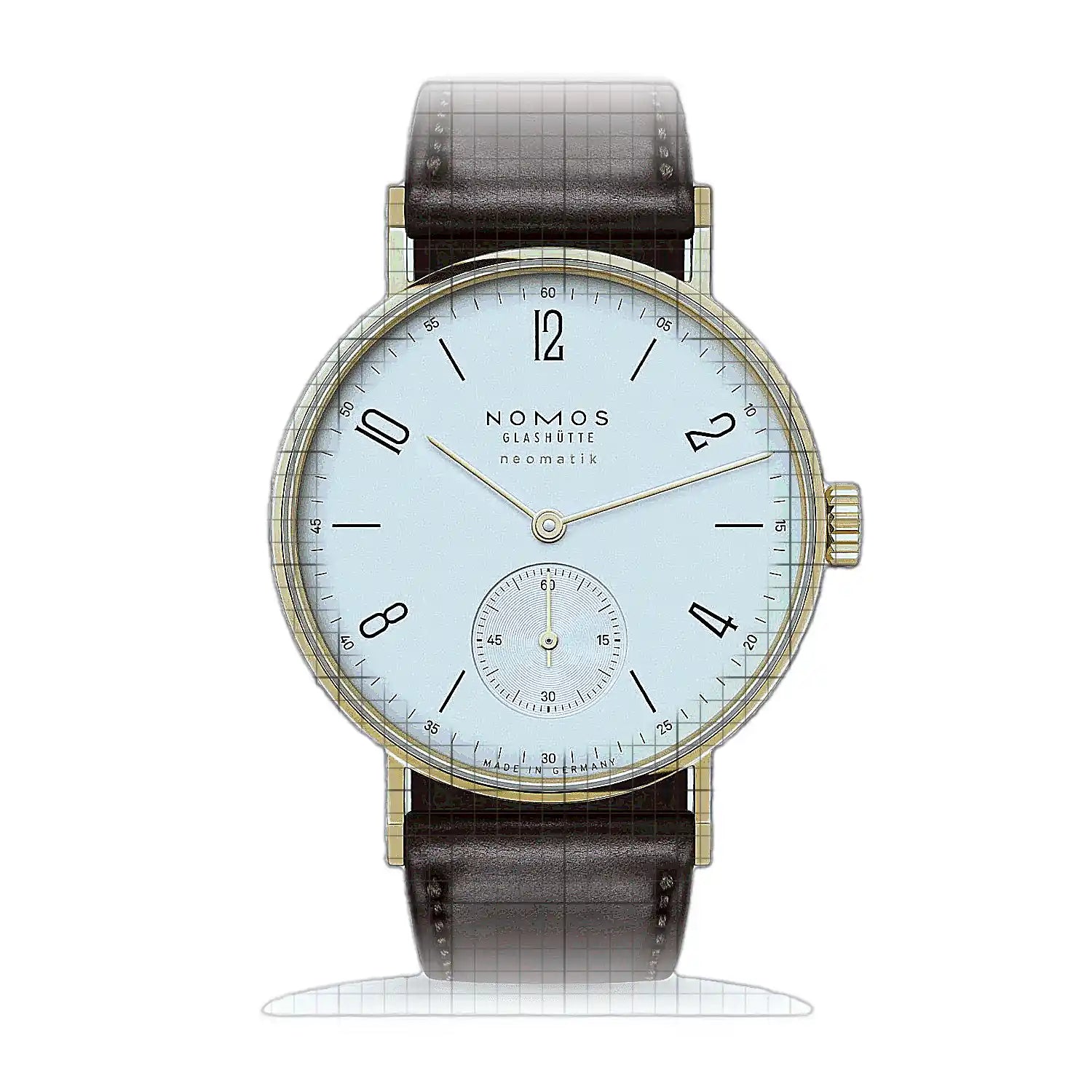 Nomos Glashutte NOMOS Glasshutte Tangente Gold Neomatik Dore 162 Silver Dial Yellow gold 35mm Watch