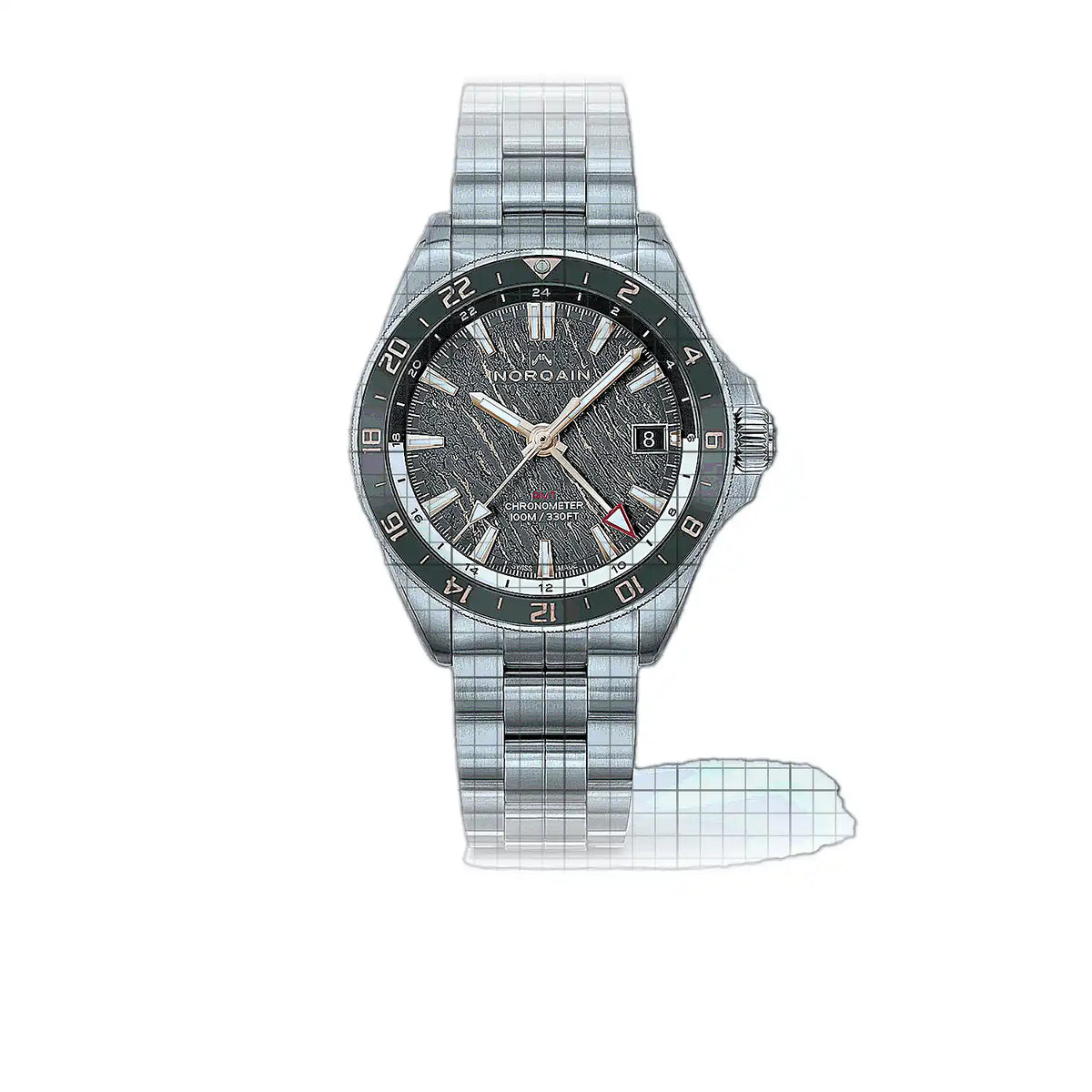 Norqain Adventure N1100.22S02.G01.S02 Grau Zifferblatt aus Edelstahl, 41 mm Uhr