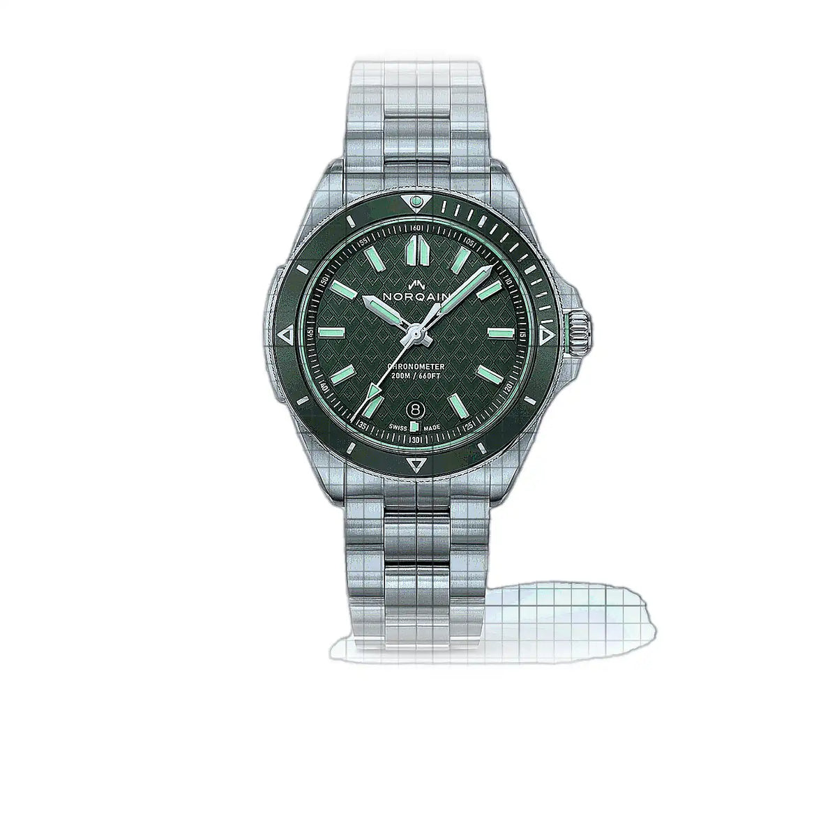 Norqain Adventure N1300.08S02.E01.S01 Grün Zifferblatt aus Edelstahl 40mm Uhr