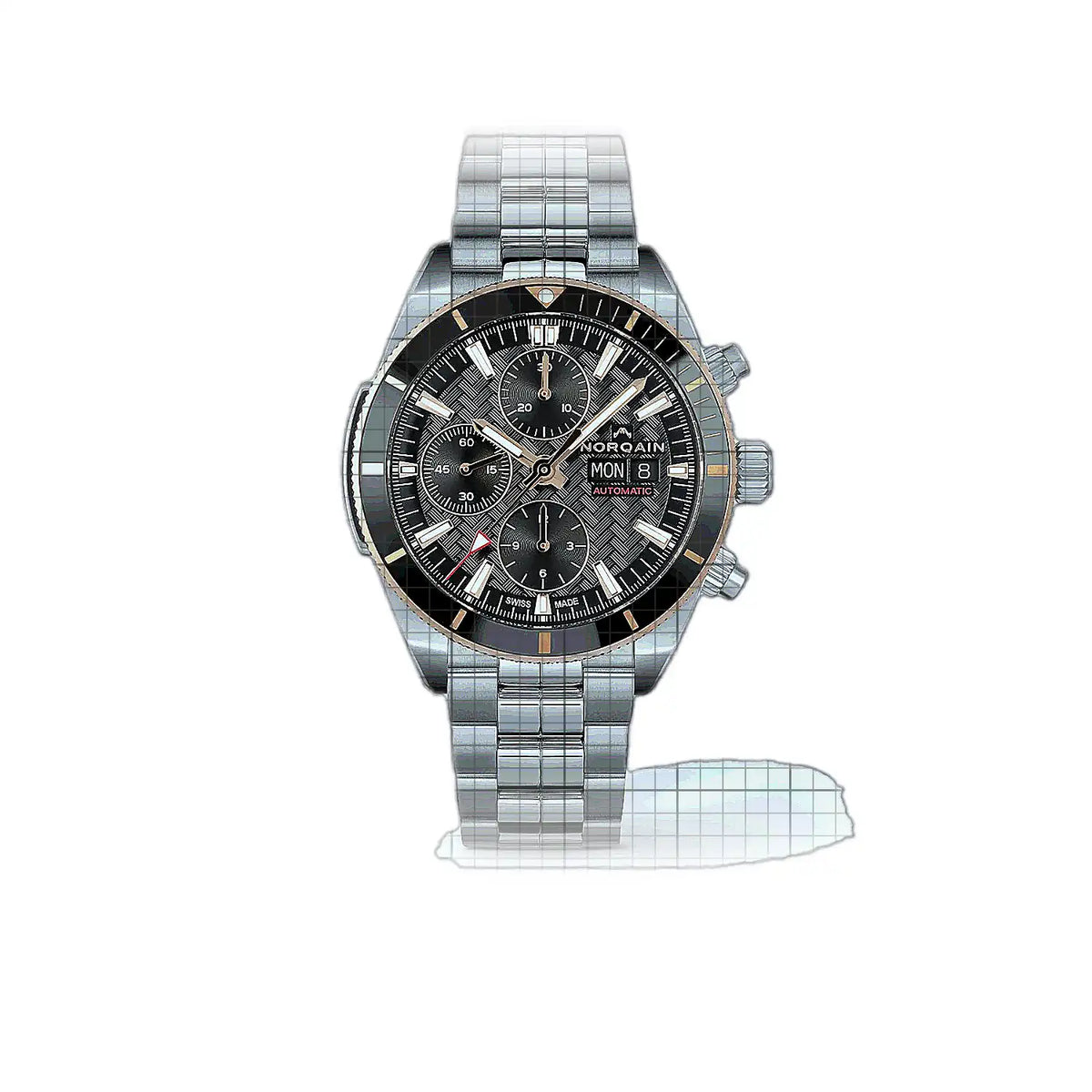 Norqain Adventure N1500.17S02.B01.S01 Schwarz Zifferblatt aus Edelstahl, 41 mm Uhr