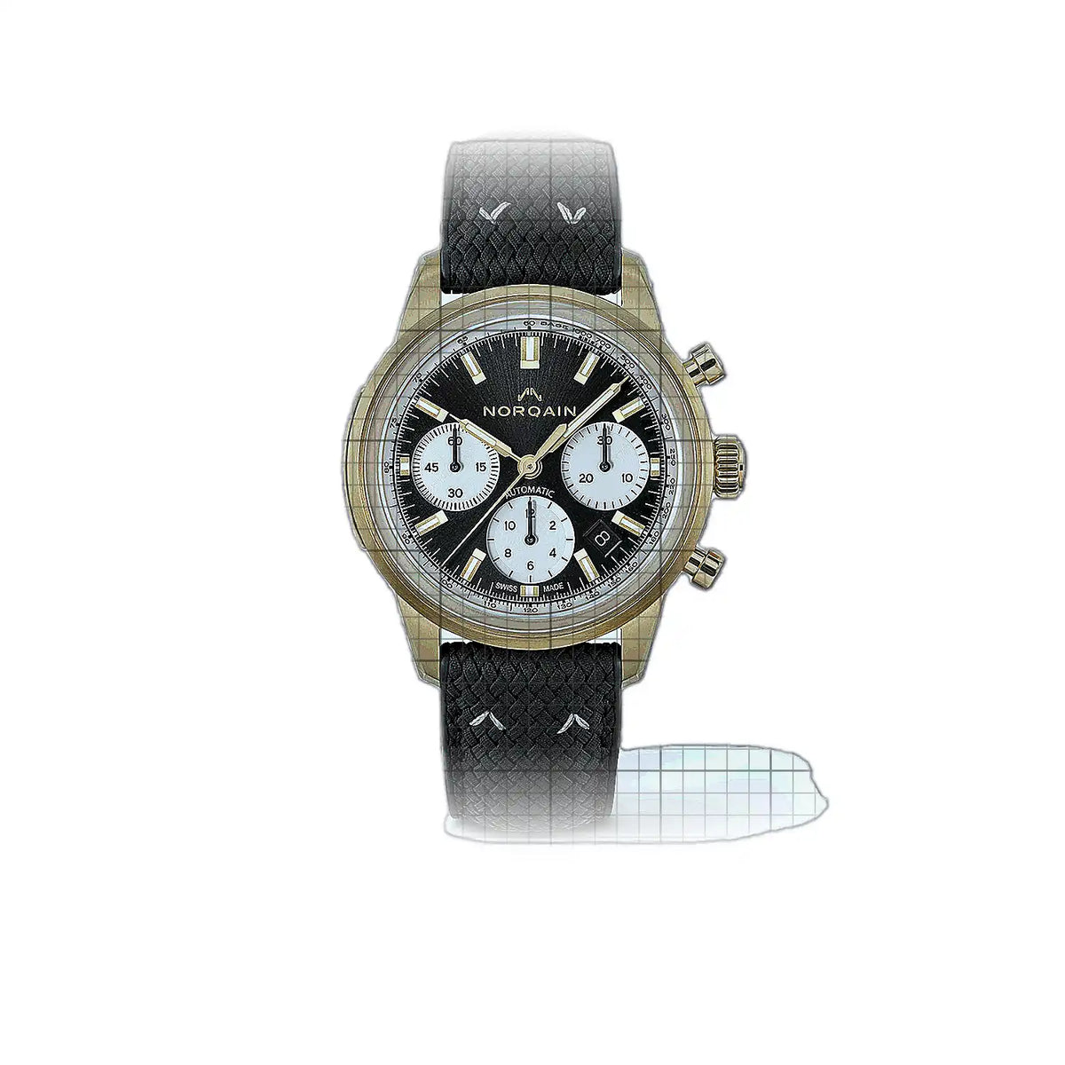 Norqain Freedom N2201.19Z01.B01.R01 Schwarz Zifferblatt Bronze 40mm Uhr
