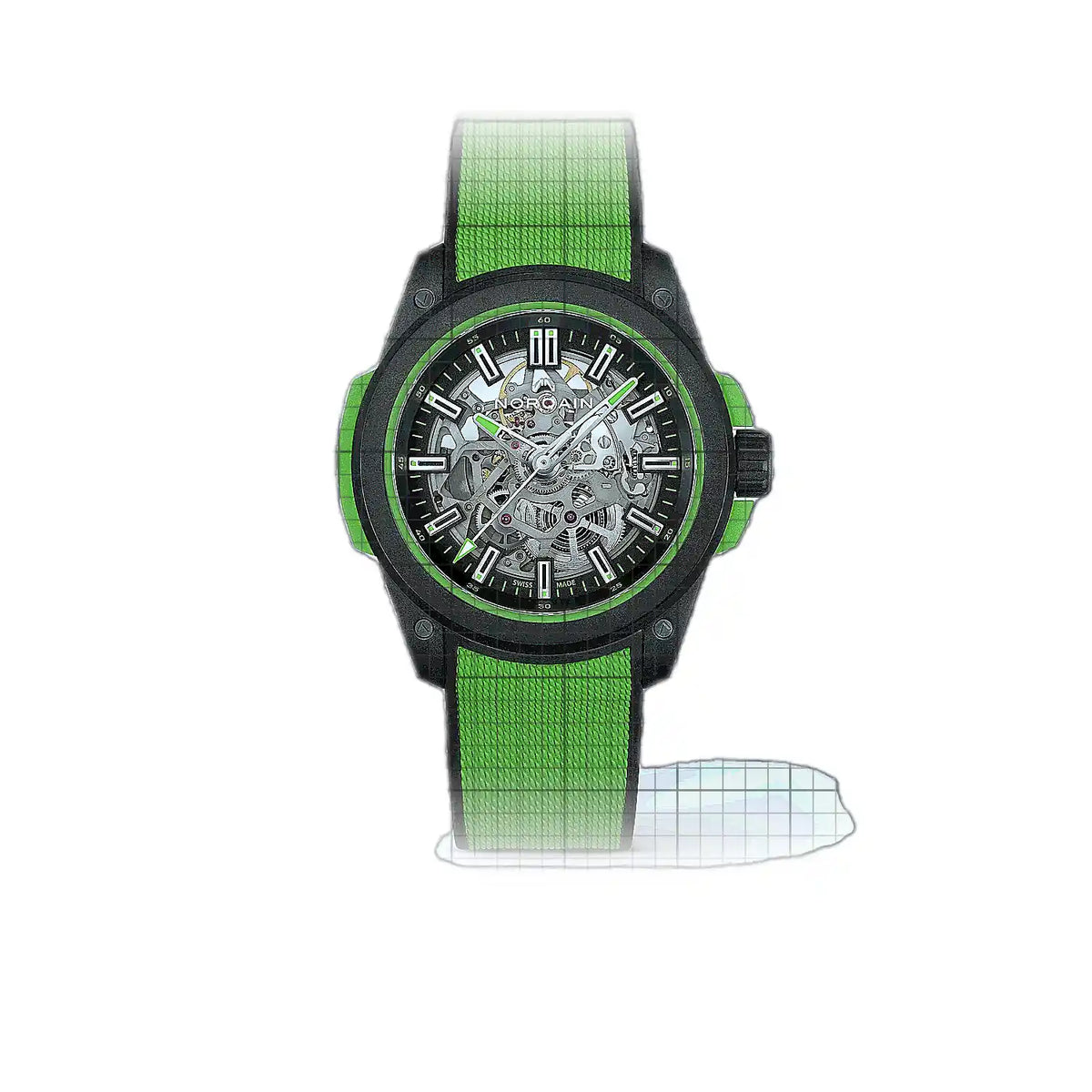 Norqain Independence N3000.07Q20.B14.R01 horloge met skeletwijzerplaat en Norteq-mechanisme, 42 mm