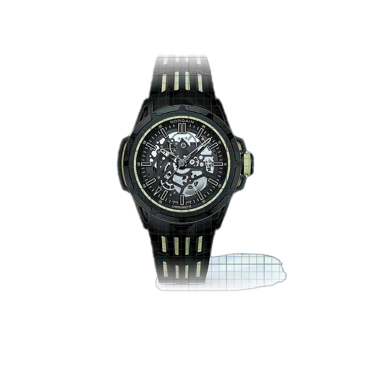 Norqain Independence N3003.26X01.B01.R01 horloge met skeletwijzerplaat en Norteq-mechanisme, 41 mm