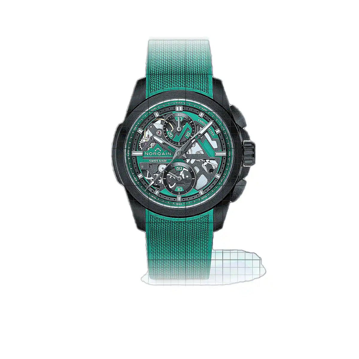 Norqain Independence N3200.40T02.J01.R01 Skelettzifferblatt Titan 42 mm Uhr