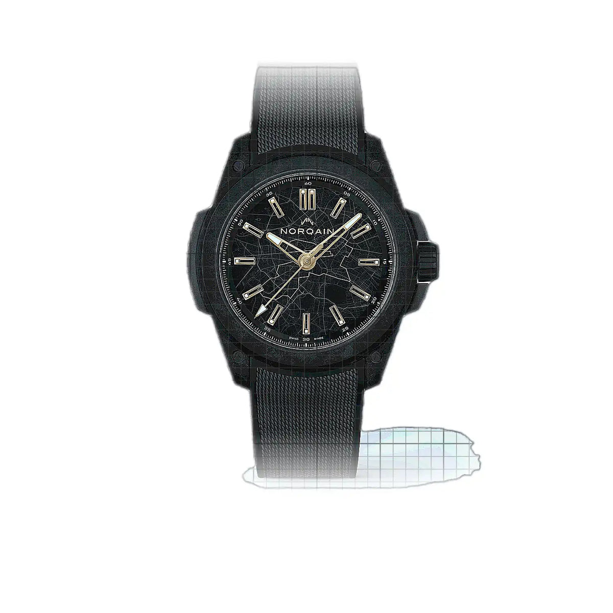 Norqain Independence NNQ3000QBB4LA/B017/3W1TBR.20BQ Schwarz Zifferblatt Norteq 42 mm Uhr