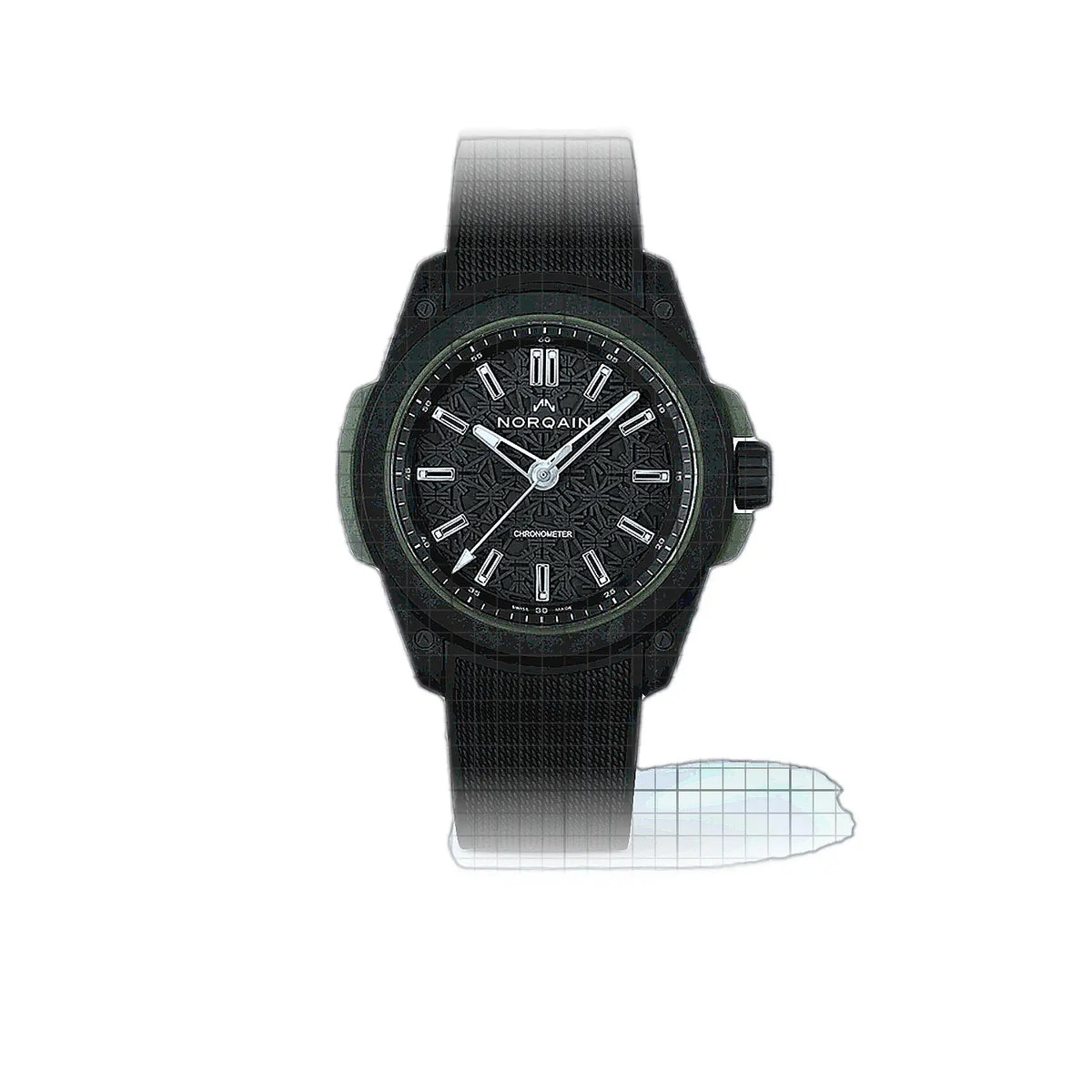 Norqain Independence NNQ3000QBK1A/B002/3W1BR.20BQ Schwarz Zifferblatt Norteq 42 mm Uhr